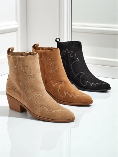 Velvet Ash Damen Cowboystiefel – mit Absatz