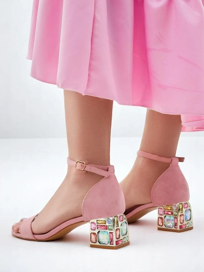 Royalfashion Damen Sandalen mit dekorativem Absatz Ballou