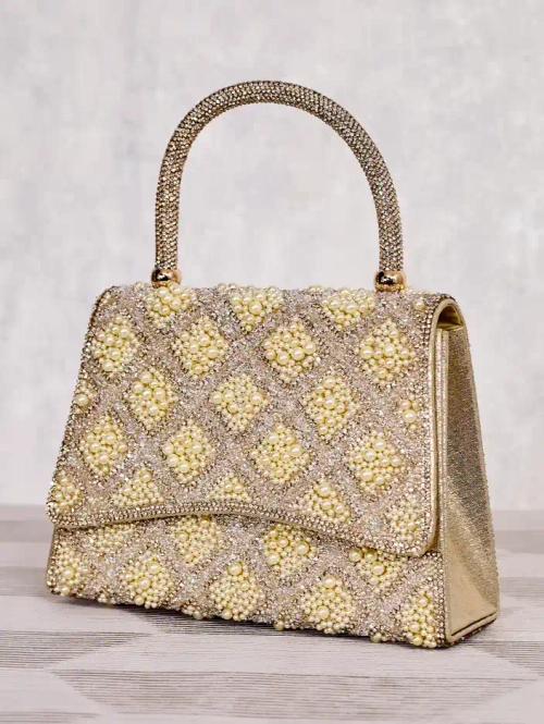 Royalfashion Маленька жіноча сумочка з стразами і перлинами