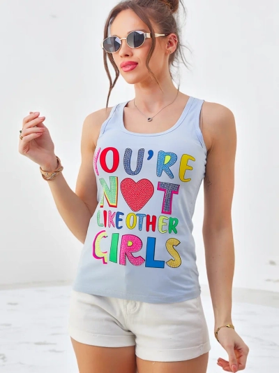Royalfashion Damen Baumwoll-Top mit Trägern und Prints