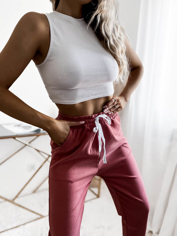 Royalfashion Dunkelrosa Damen-Trainingsanzüge PLUS SIZE