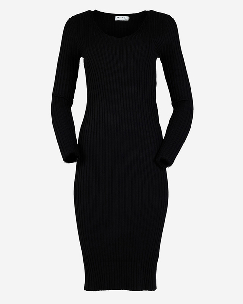 Чорна жіноча сукня-светр