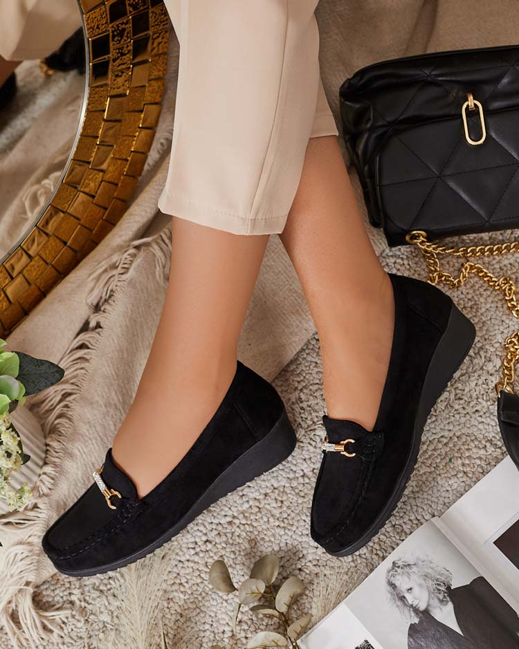 Royalfashion Damen eko Wildleder Mokassins Ewo