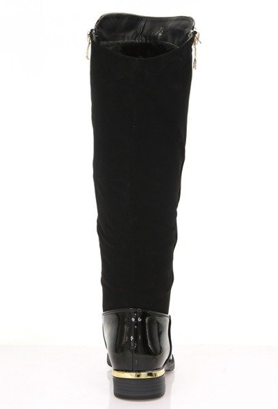 Schwarze Lackstiefel für Damen von Rajscia - Shoes