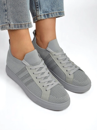 Androsia Graue Sneaker – Stilvolle flache Sportschuhe für Sommer und Frühling
