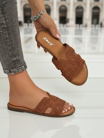 Rpyalfashion Damen Pantoletten mit Zierriemen Braida