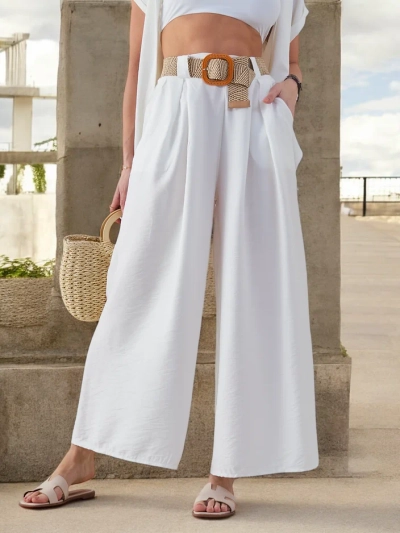 Royalfashion Damen Weite Viskosehose