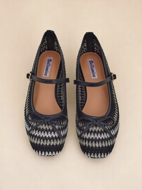 Royalfashion Жіночі плетені балетки з ремінцем Vanot