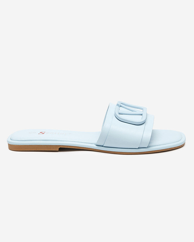 Cartec blaue Damenhausschuhe aus Öko-Leder - Schuhe
