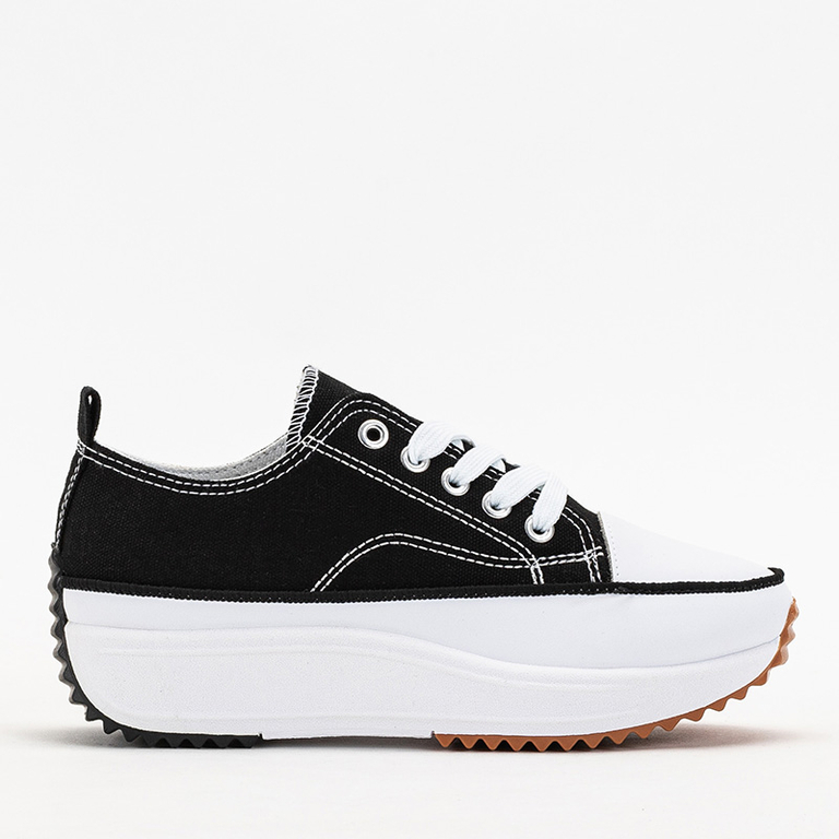 Schwarze Damen-Sneaker auf der Trenicso-Plattform - Schuhe