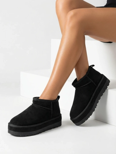 Royalfashion Kurze Damen Schneestiefel à la Biovve