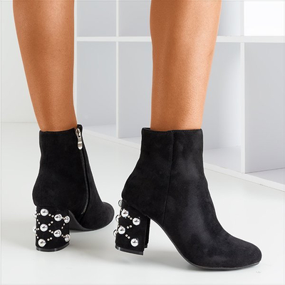 Schwarze Stiefeletten von mit dekorativem Absatz Rio Verde - Schuhe