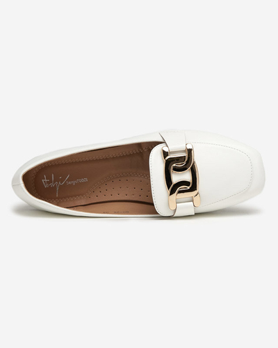 OUTLET Weiße Damenloafer Melukia - Schuhe