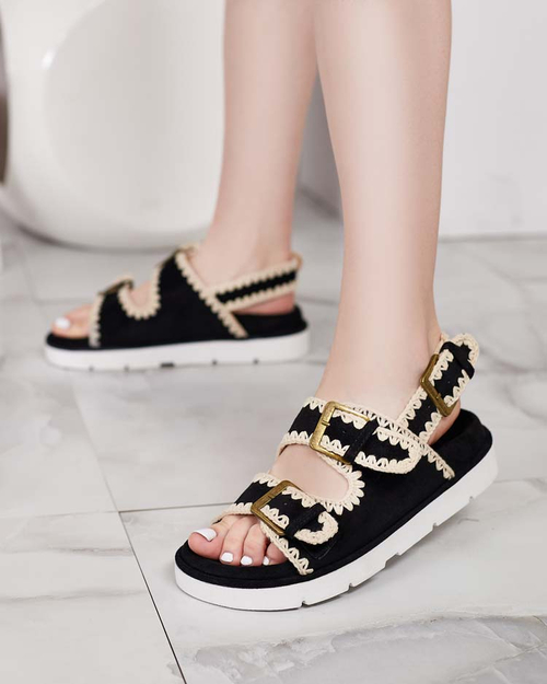 Royalfashion Жіночі босоніжки Lunnay з екозамші