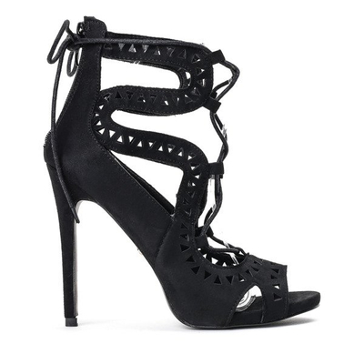 Чорні босоніжки на високому каблуці Ofena - Взуття 1