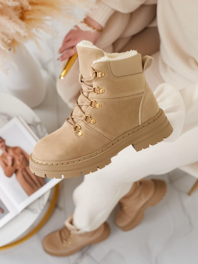 Royalfashion Hellbraune Damen Trapper Develier