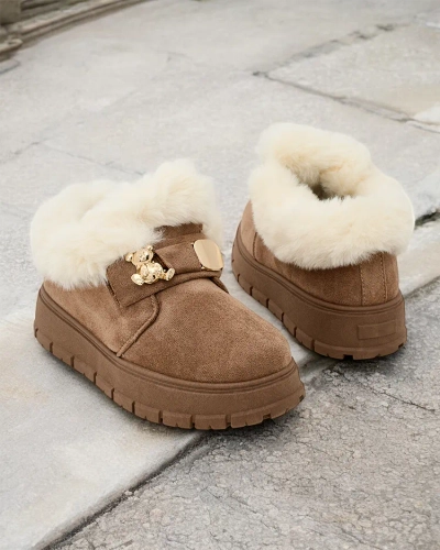 Royalfashion Damen Kurzstiefel a'la Schneestiefel Dobis