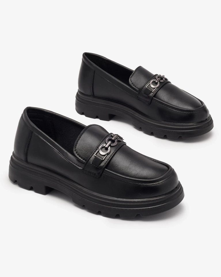 Damen Mokassins aus schwarzem Wenoci - Schuhe