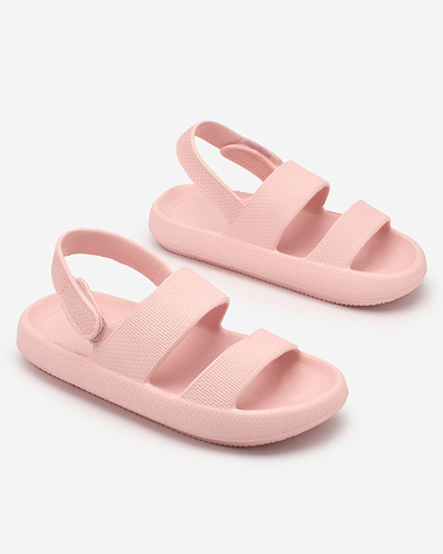 Royalfashion Hellrosa Kindersandalen mit Klettverschluss Flexi Steps