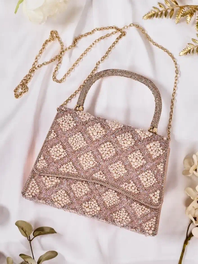 Royalfashion Kleine Handtasche für Frauen mit Zirkonia und Perlen