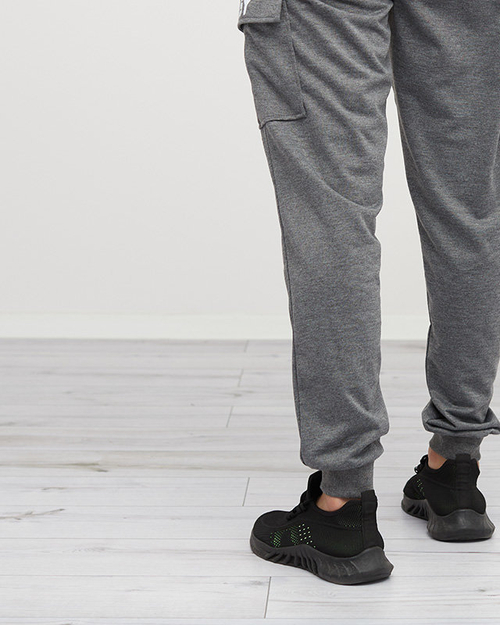 Сірі чоловічі спортивні штани з кишенями - Одяг