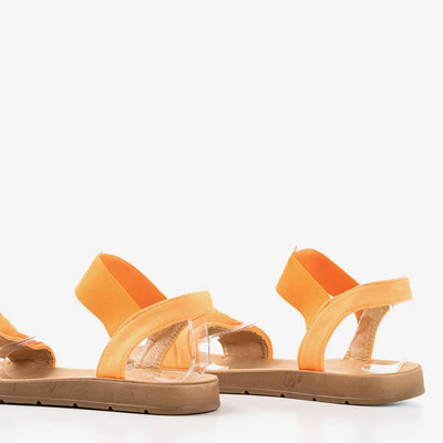 Neonorange rötliche Sandalen - Schuhe 1