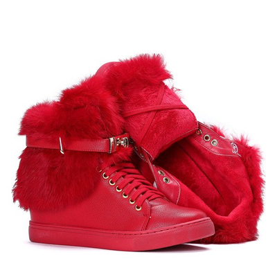 Rote Turnschuhe auf einem Innenkeil Aleena - Footwear