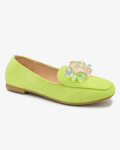 Grüne Öko-Wildleder-Mokassins für Damen Gepossa- Footwear