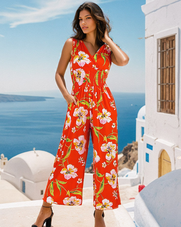 Royalfashion Langer bedruckter Damenanzug