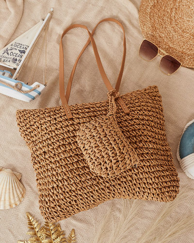 Royalfashion Große Damenhandtasche aus Stroh