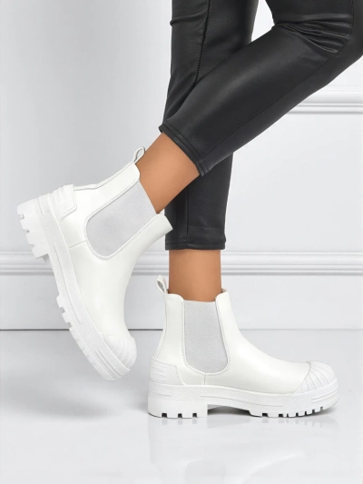 Plateau Stiefeletten aus Öko-Leder Amber Veil
