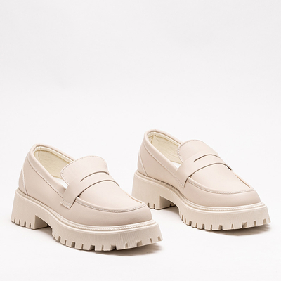 Glatte Givosi-Schuhe für Damen in Creme - Schuhe
