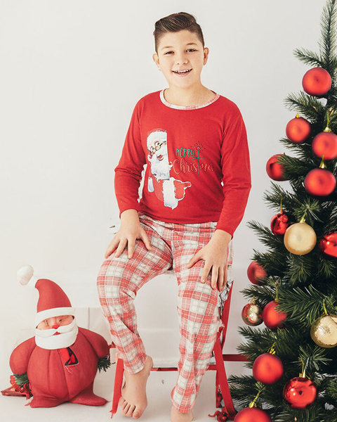 Royalfashion Grauer Weihnachtspyjama für Kinder