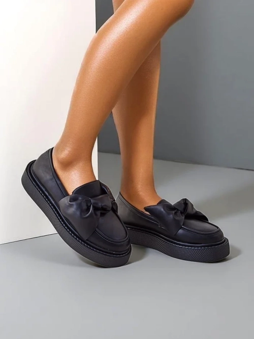 Royalfashion Елегантні жіночі мокасини з бантиком Ortto