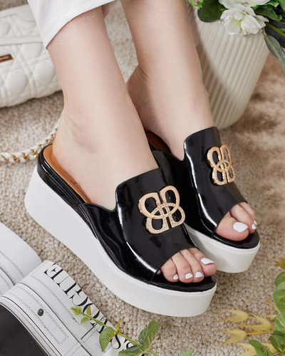 Royalfashion Lackierte Damen-Flip-Flops auf Sailla