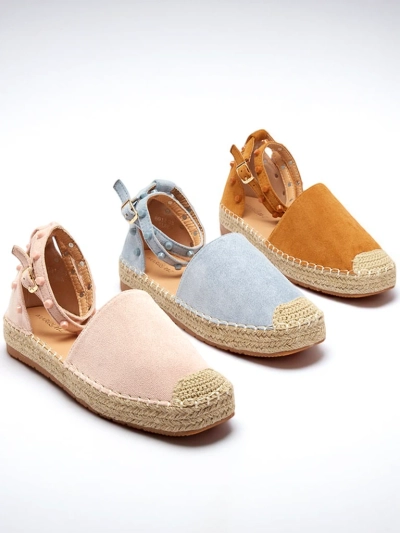 Hellbraune Damen-Espadrilles mit Lonesi-Jets - Schuhe