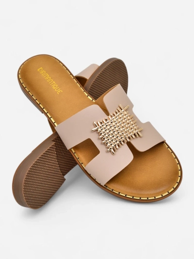 Royalfashion Damen dekorative Slides mit Ornament Crattes
