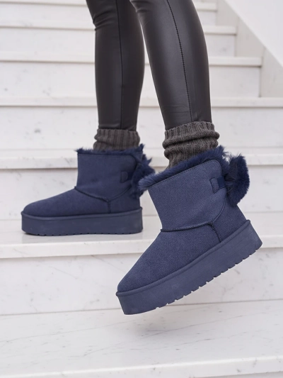 Royalfashion Damenstiefel a'la Schneestiefel in schwarz Goroggo