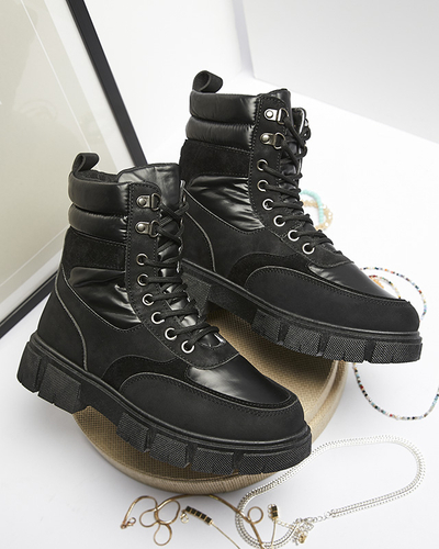Schwarzer isolierter Damenstiefel Kasemi- Footwear