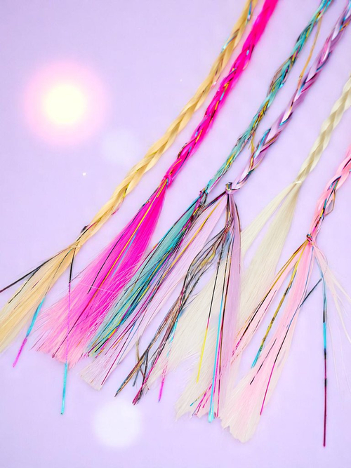 Royalfashion Кольорові накладні косички з шпильками для волосся