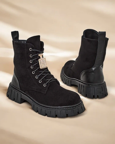 Royalfashion Eco Wildleder Damen Stiefel Arbeiter Edvines