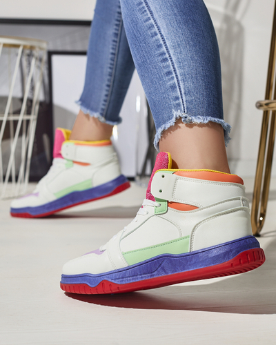 Sportliche Damen-Sneaker in weiß-mint Farbe Aopp- Footwear