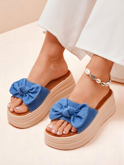 Royalfashion Damen Plateau-Slides Givan