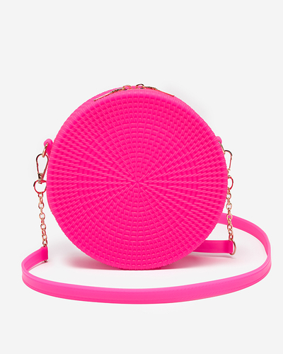 Fuchsia Damenhandtasche mit Prägung - Accessoires