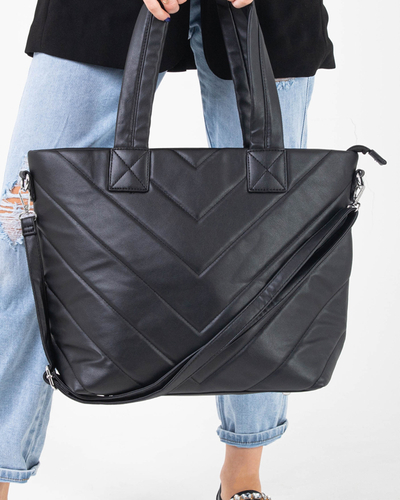 Gesteppte schwarze Damentasche - Accessoires