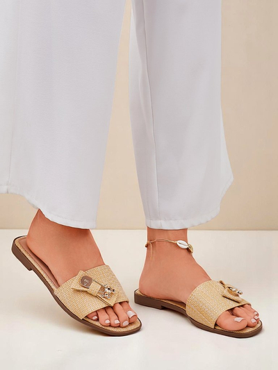 Royalfashion Damen-Strohsandalen Aurelia