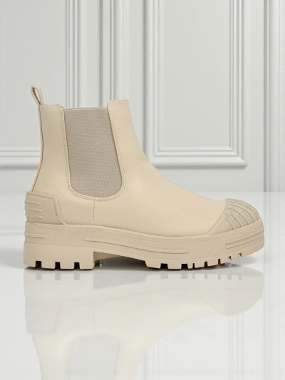 Plateau Stiefeletten aus Öko-Leder Amber Veil