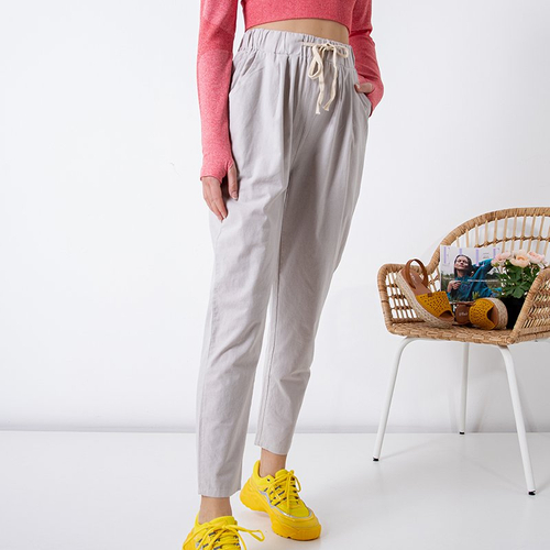 Світло-сірі жіночі штани PLUS SIZE