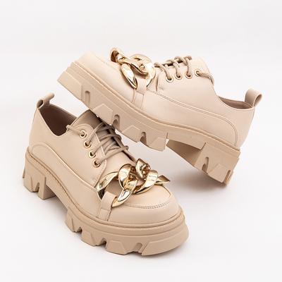 Beige flache Schuhe Eqoia - Schuhe