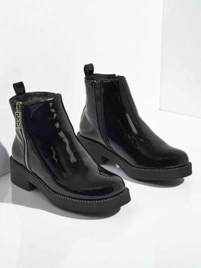 Lackierte Damenstiefeletten Calvera